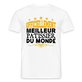 Patissier | le Meilleur Patissier cadeau Patissier - T-shirt homme - blanc - Devant - AI Model Male 178 dark (178cm)