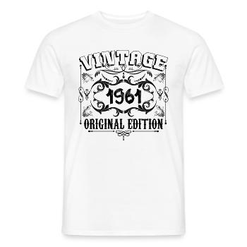 1961 | Vintage Aged Original 1961 Geburtstagsgeschenk - Männer T-Shirt - Weiß - Vorne - AI Model Male 178 dark (178cm)