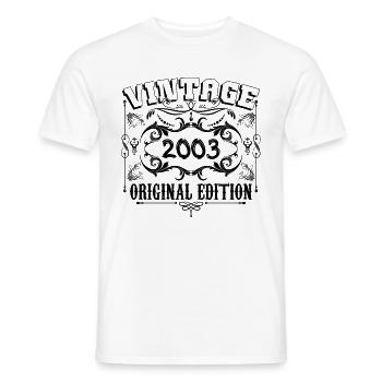 2003 | Vintage Aged Original 2003 Geburtstagsgeschenk - Männer T-Shirt - Weiß - Vorne - AI Model Male 178 dark (178cm)
