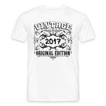 2017 | Vintage Aged Original 2017 birthday gift - Men's T-Shirt - white - Front - AI Model Male 178 dark (178cm)