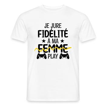 Meilleur Gamer | cadeau pour un Gamer marié !! - T-shirt homme - blanc - Devant - AI Model Male 178 dark (178cm)