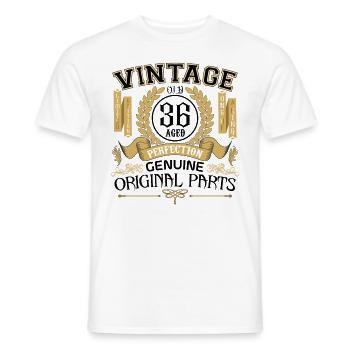 Jahrgang 36 Jahre - Geburtstagsgeschenk 36 Jahre !!! - Männer T-Shirt - Weiß - Vorne - AI Model Male 178 dark (178cm)