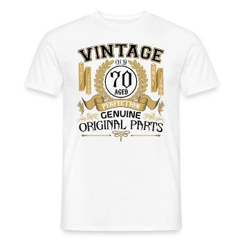 Vintage 70 years - birthday gift 70 years !!! - Men's T-Shirt - white - Front - AI Model Male 178 dark (178cm)