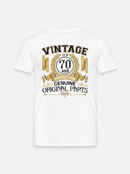 Vintage 70 years - birthday gift 70 years !!! - Men's T-Shirt - white
