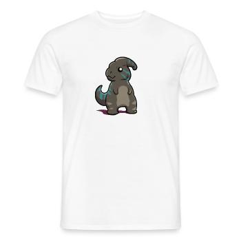 Cartoon Parasaurolophus - Men's T-Shirt - white - Front - AI Model Male 178 dark (178cm)