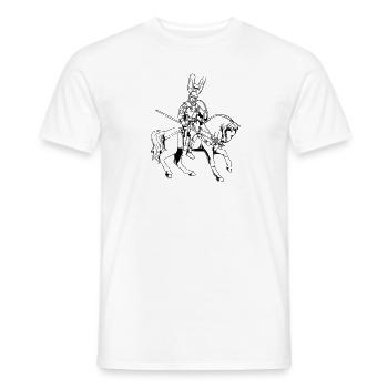 Decurio auf Pferd - Römischer Offizier - Männer T-Shirt - Weiß - Vorne - AI Model Male 178 dark (178cm)