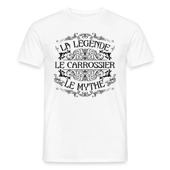 Carrossier | la légende Carrossier le mythe - T-shirt homme - blanc - Devant - AI Model Male 178 dark (178cm)