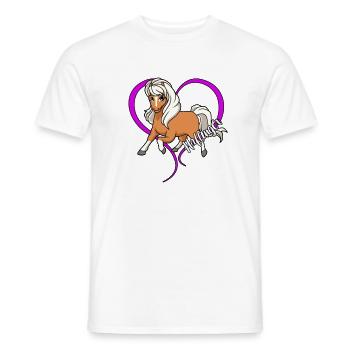 Pferdeliebhaber - Haflinger - Männer T-Shirt - Weiß - Vorne - AI Model Male 178 dark (178cm)
