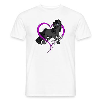 Amoureux des chevaux - Frisons - T-shirt homme - blanc - Devant - AI Model Male 178 dark (178cm)