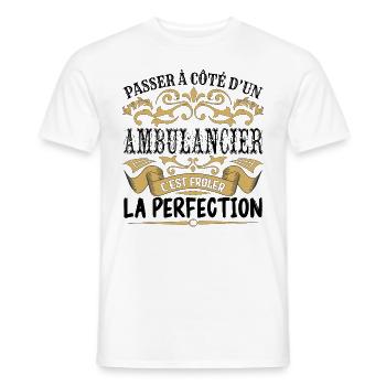 Ambulancier | le Meilleur cadeau Ambulancier - T-shirt homme - blanc - Devant - AI Model Male 178 dark (178cm)