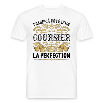 Coursier | le Meilleur cadeau Coursier - T-shirt homme - blanc - Devant - AI Model Male 178 dark (178cm)
