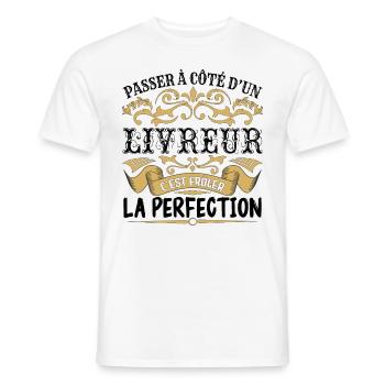 Livreur | le Meilleur cadeau Livreur - T-shirt homme - blanc - Devant - AI Model Male 178 dark (178cm)