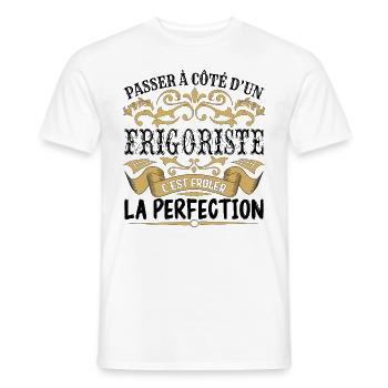 Frigoriste | le Meilleur cadeau Frigoriste - T-shirt homme - blanc - Devant - AI Model Male 178 dark (178cm)