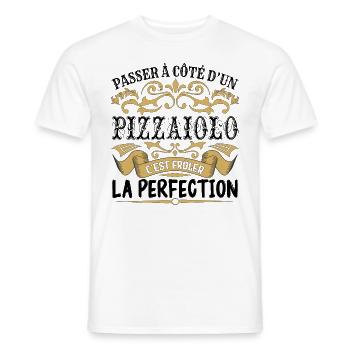 Pizzaiolo | le Meilleur cadeau Pizzaiolo - T-shirt homme - blanc - Devant - AI Model Male 178 dark (178cm)