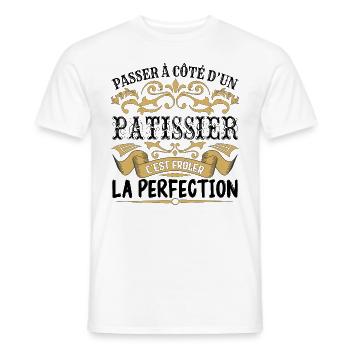 Patissier | le Meilleur cadeau Patissier - T-shirt homme - blanc - Devant - AI Model Male 178 dark (178cm)