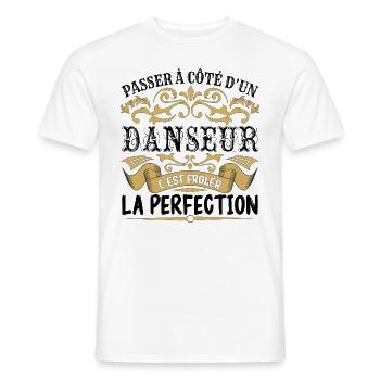 Danseur | le Meilleur cadeau Danseur - T-shirt homme - blanc - Devant - AI Model Male 178 dark (178cm)