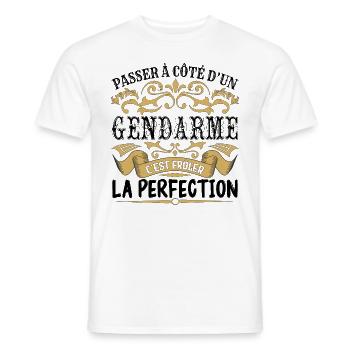 Gendarme | le Meilleur cadeau Gendarme - T-shirt homme - blanc - Devant - AI Model Male 178 dark (178cm)