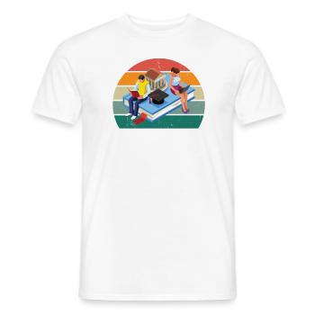 studieren student studium abschluss bachelor uni - Männer T-Shirt - Weiß - Vorne - AI Model Male 178 dark (178cm)