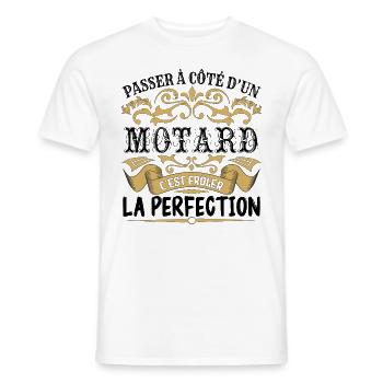 Motard | le Meilleur cadeau Motard - T-shirt homme - blanc - Devant - AI Model Male 178 dark (178cm)