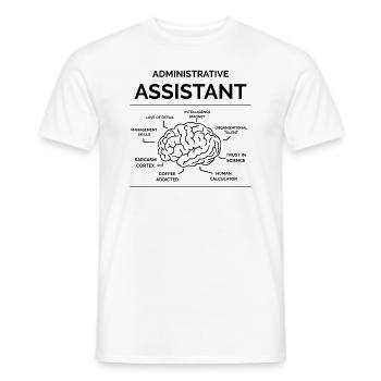 Verwaltungsassistent - Männer T-Shirt - Weiß - Vorne - AI Model Male 178 dark (178cm)