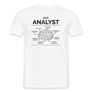 Datenanalyst - Männer T-Shirt - Weiß - Vorne - AI Model Male 178 dark (178cm)