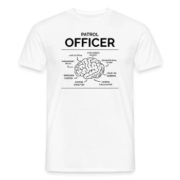 Streifenpolizist - Männer T-Shirt - Weiß - Vorne - AI Model Male 178 dark (178cm)