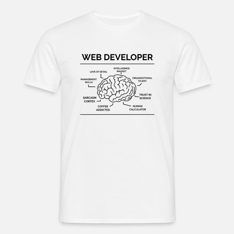 Web Developer Programmer - Men's T-Shirt - white