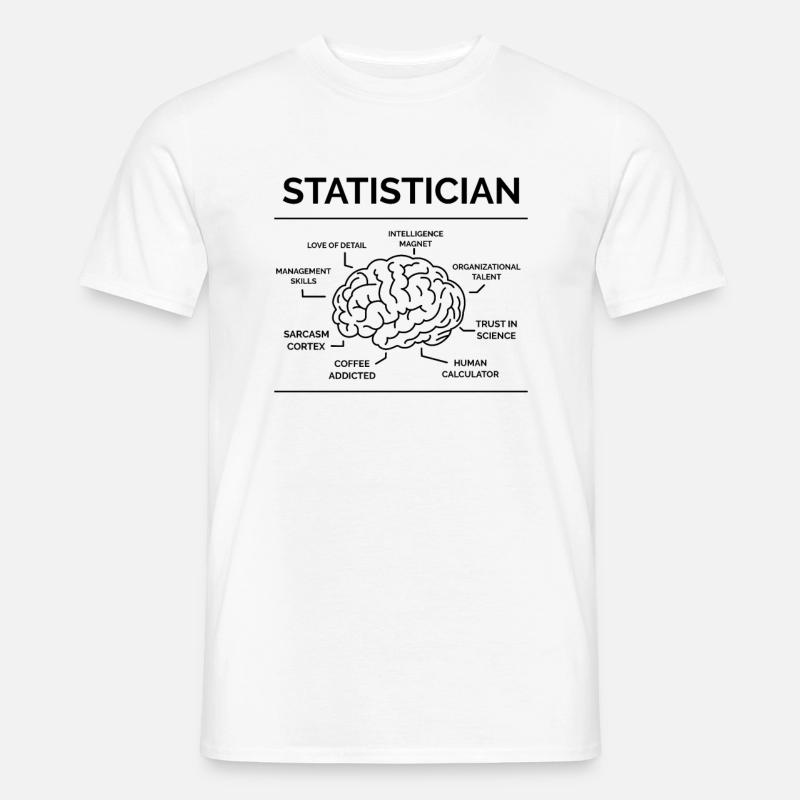 Statistiker Mathemathiker - Männer T-Shirt - Weiß