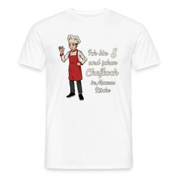 Ich bin 8 - Jungen Koch - Männer T-Shirt - Weiß - Vorne - AI Model Male 178 dark (178cm)