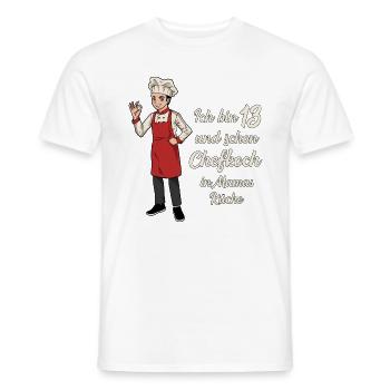 Ich bin 13 - Jungen Koch - Männer T-Shirt - Weiß - Vorne - AI Model Male 178 dark (178cm)