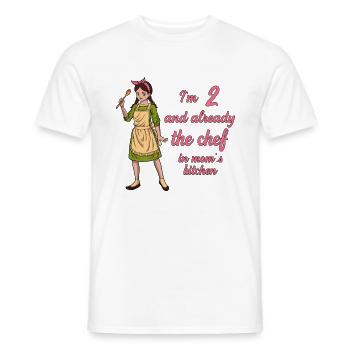 Ich bin 2 - Mädchen Koch - Männer T-Shirt - Weiß - Vorne - AI Model Male 178 dark (178cm)