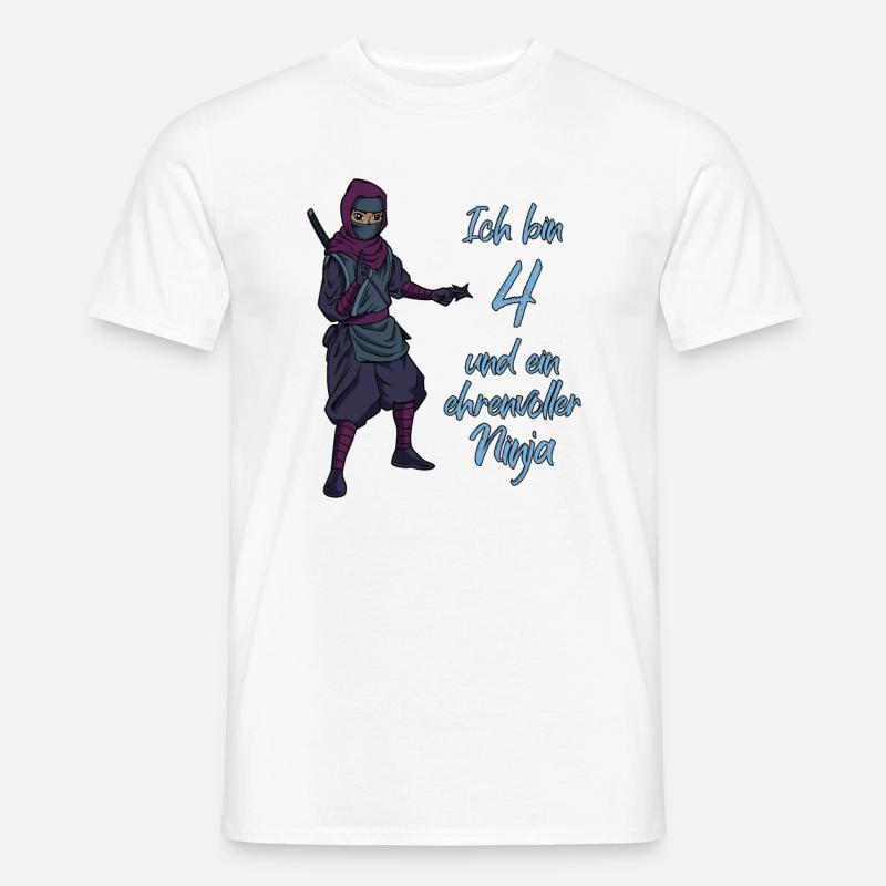 Ich bin 4 - Jungen Ninja - Männer T-Shirt - Weiß