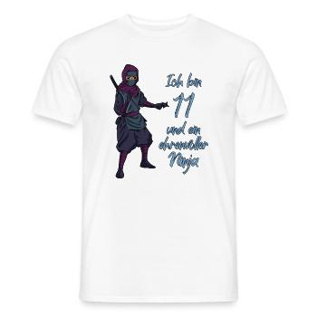 Ich bin 11 - Jungen Ninja - Männer T-Shirt - Weiß - Vorne - AI Model Male 178 dark (178cm)
