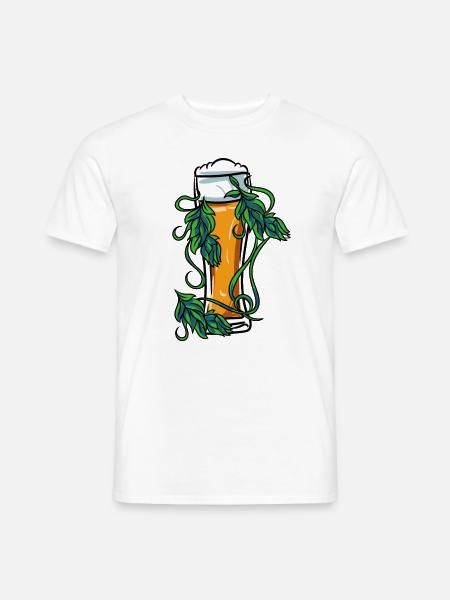 Bierglas Bier Weizenbier - Männer T-Shirt - Weiß