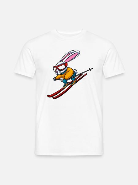 Skihase Schihaserl - Männer T-Shirt - Weiß