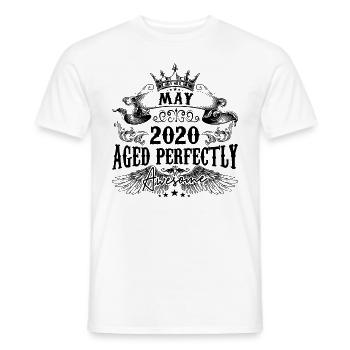 2020 | Mai Perfekt gealtert 2020 Geburtstagsgeschenk - Männer T-Shirt - Weiß - Vorne - AI Model Male 178 dark (178cm)