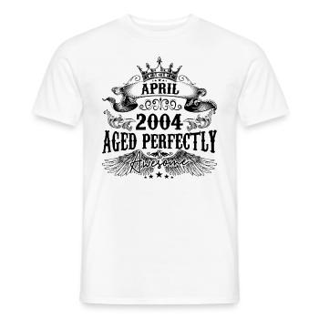 2004| June Aged Perfectly 2004 Geburtstagsgeschenk - Männer T-Shirt - Weiß - Vorne - AI Model Male 178 dark (178cm)
