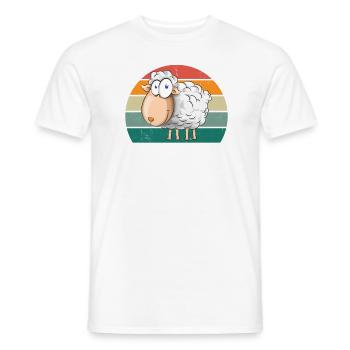 Sheep Flock of sheep Goats Goats Lamb Sheep wool - Men's T-Shirt - white - Front - AI Model Male 178 dark (178cm)
