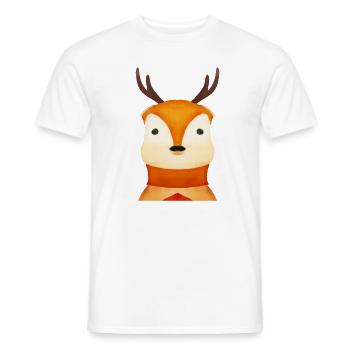 Deer Forest animal Roe deer - Men's T-Shirt - white - Front - AI Model Male 178 dark (178cm)