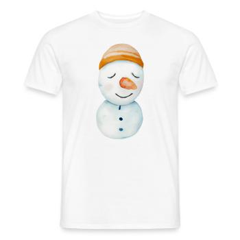 Retro Snowman - Men's T-Shirt - white - Front - AI Model Male 178 dark (178cm)