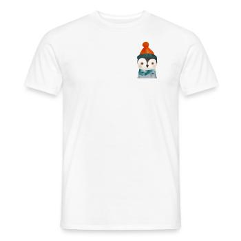 Cute Penguin Chest Pocket - Men's T-Shirt - white - Front - AI Model Male 178 dark (178cm)