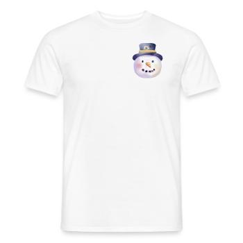 Vintage Winter Snowman Head - Men's T-Shirt - white - Front - AI Model Male 178 dark (178cm)