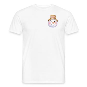 Vintage Winter Snowman Chest Bag - Men's T-Shirt - white - Front - AI Model Male 178 dark (178cm)