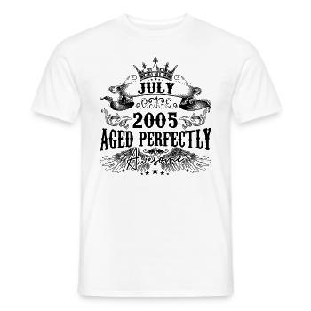 2005| Juli Aged Perfectly 2005 Geburtstagsgeschenk - Männer T-Shirt - Weiß - Vorne - AI Model Male 178 dark (178cm)