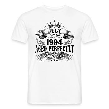 1994 | Juli Aged Perfectly 1994 Geburtstagsgeschenk - Männer T-Shirt - Weiß - Vorne - AI Model Male 178 dark (178cm)