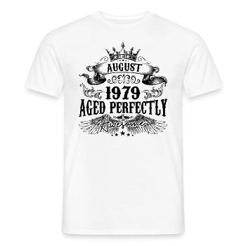 1984 | August Aged Perfectly 1984 Geburtstagsgeschenk - Männer T-Shirt - Weiß - Vorne - AI Model Male 178 dark (178cm)