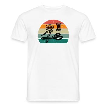 Seamstress Sewing Knitting Knitter Needle Yarn Thread - Men's T-Shirt - white - Front - AI Model Male 178 dark (178cm)