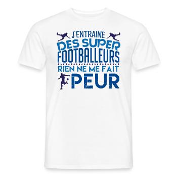 Football coach Cadeau coach Football - T-shirt homme - blanc - Devant - AI Model Male 178 dark (178cm)
