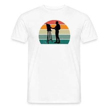 Painter Painter Drawing Draughtswoman Draughtswoman Colour - Men's T-Shirt - white - Front - AI Model Male 178 dark (178cm)