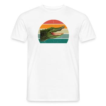 Alligator Alligators Reptiles Kayman Crocodile - Men's T-Shirt - white - Front - AI Model Male 178 dark (178cm)